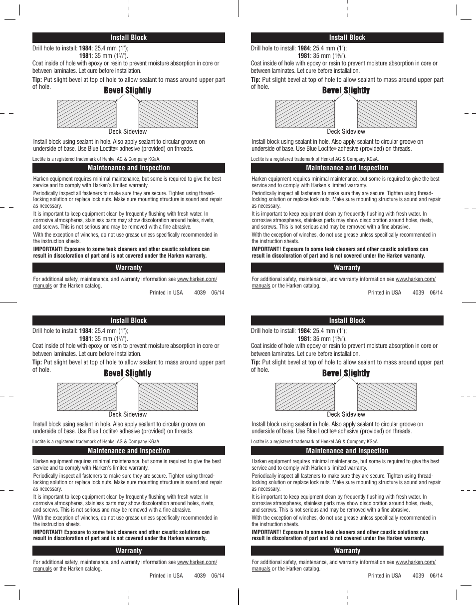 Harken 1981 Crossover Block User Manual | Page 2 / 2