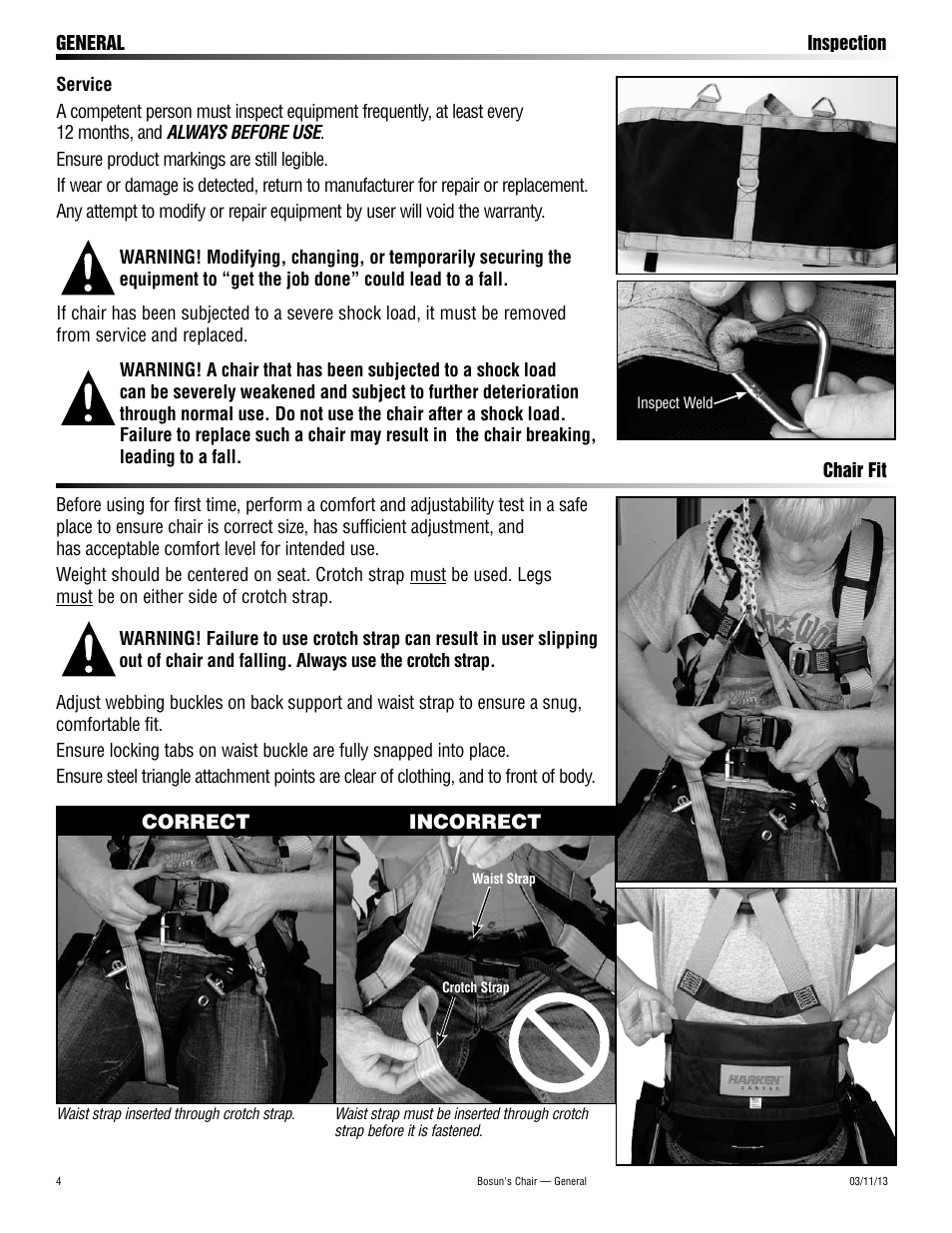 Harken 2234 Bosun's Chair User Manual | Page 4 / 12