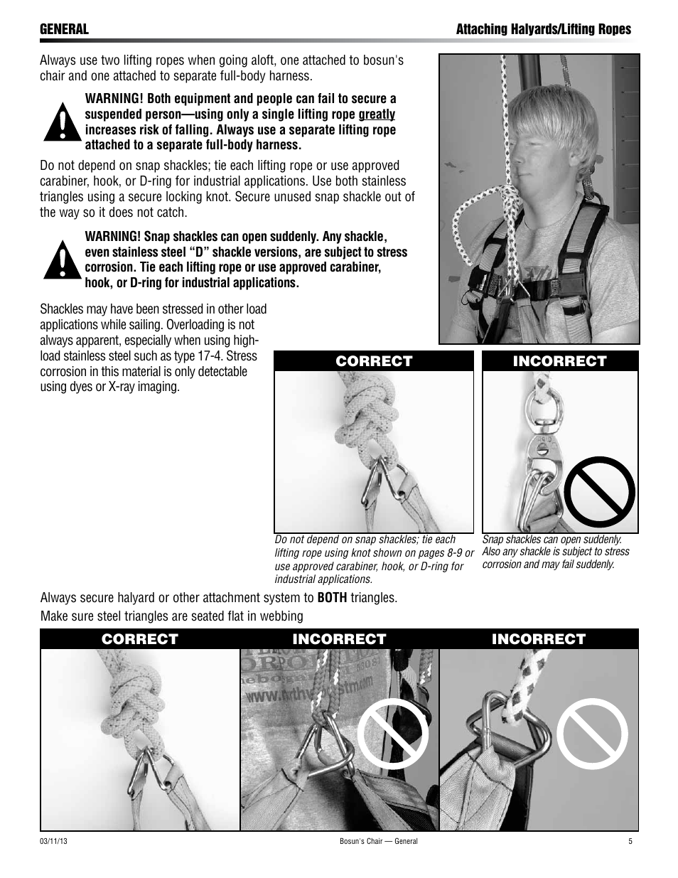 Harken 2234 Bosun's Chair User Manual | Page 5 / 12