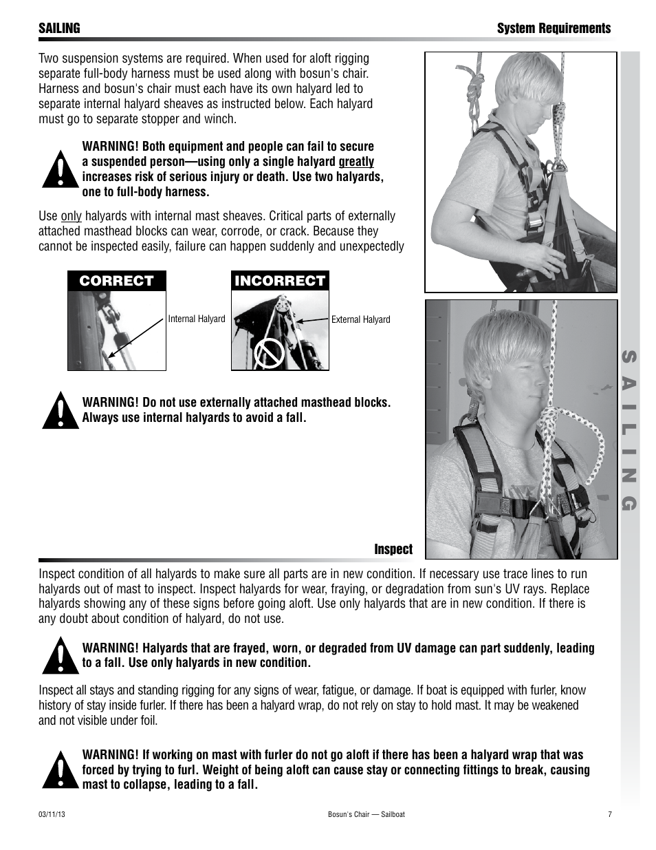 Sailing | Harken 2234 Bosun's Chair User Manual | Page 7 / 12