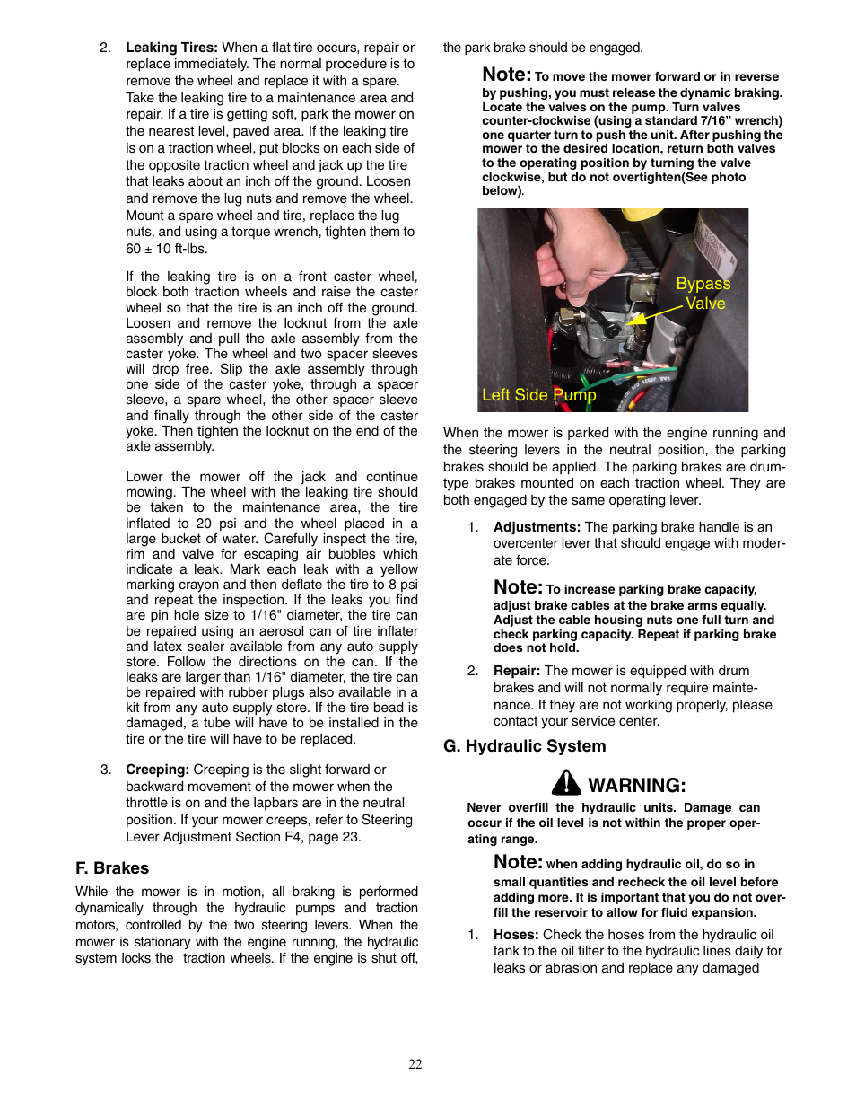 Warning | Cub Cadet 48-inch Fabricated Deck User Manual | Page 22 / 36