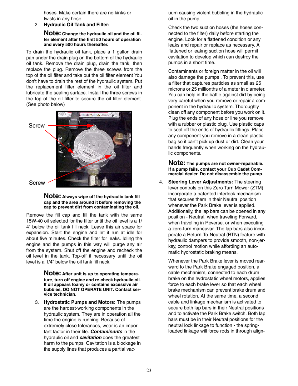 Cub Cadet 48-inch Fabricated Deck User Manual | Page 23 / 36