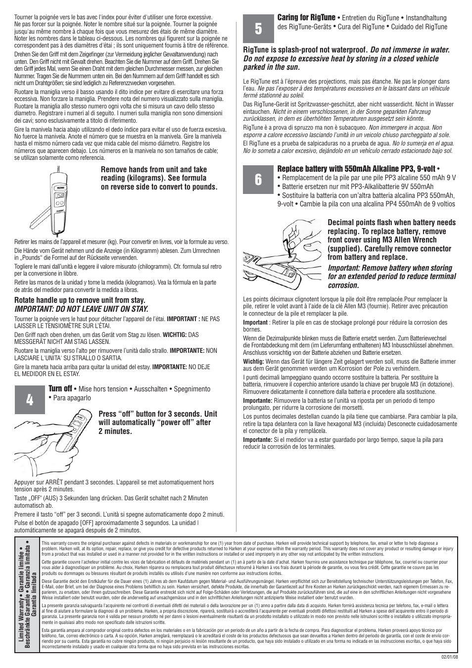 Harken 7580 RigTune Pro User Manual | Page 2 / 3