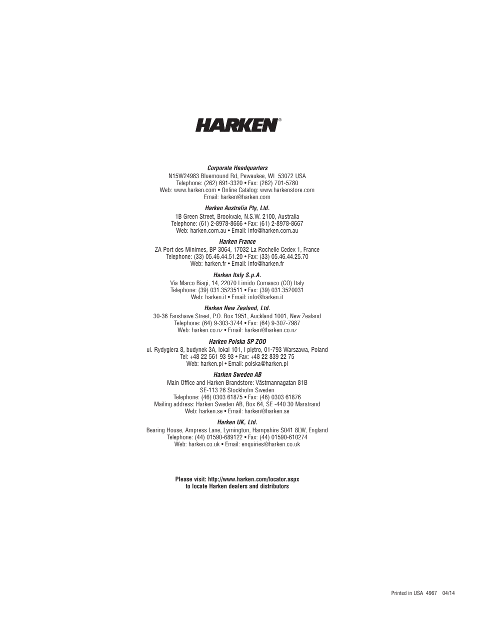 Harken 3139 LOUPS User Manual | Page 4 / 4
