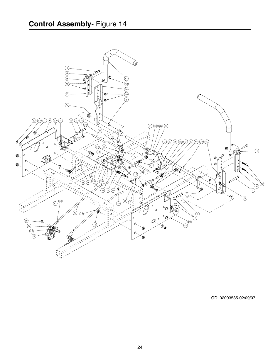 Control assembly, Figure 14 | Cub Cadet 53AB5JEZ630 User Manual | Page 24 / 36