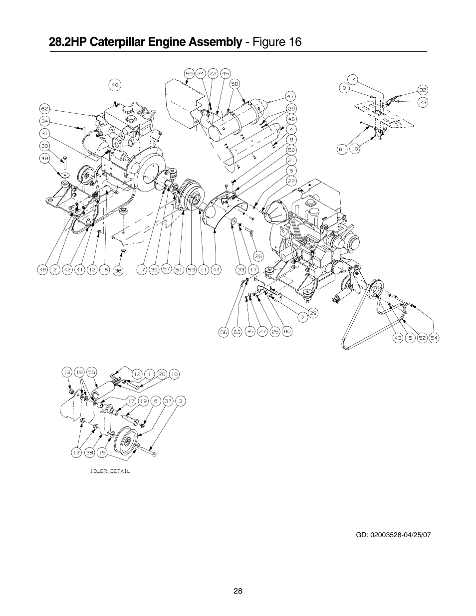 2hp caterpillar engine assembly - figure 16 | Cub Cadet 53AB5JEZ630 User Manual | Page 28 / 36