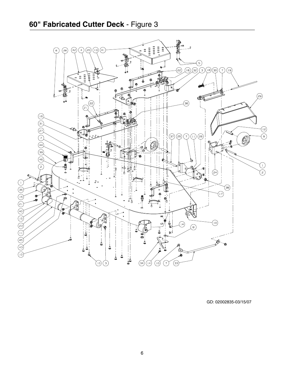 60" fabricated cutter deck - figure 3 | Cub Cadet 53AB5JEZ630 User Manual | Page 6 / 36