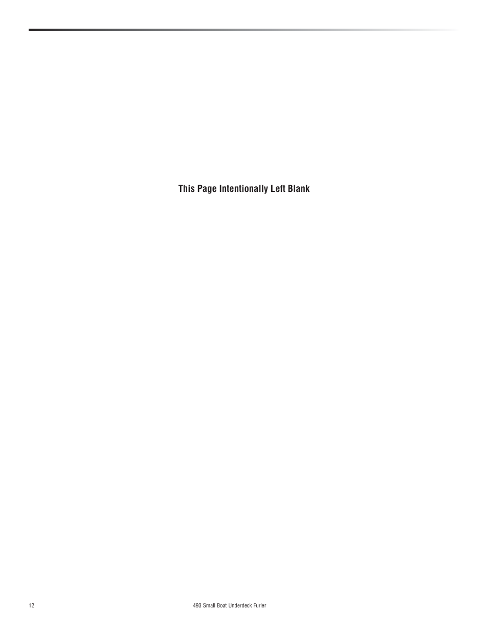 This page intentionally left blank | Harken 477 Small Boat underdeck furling User Manual | Page 12 / 16