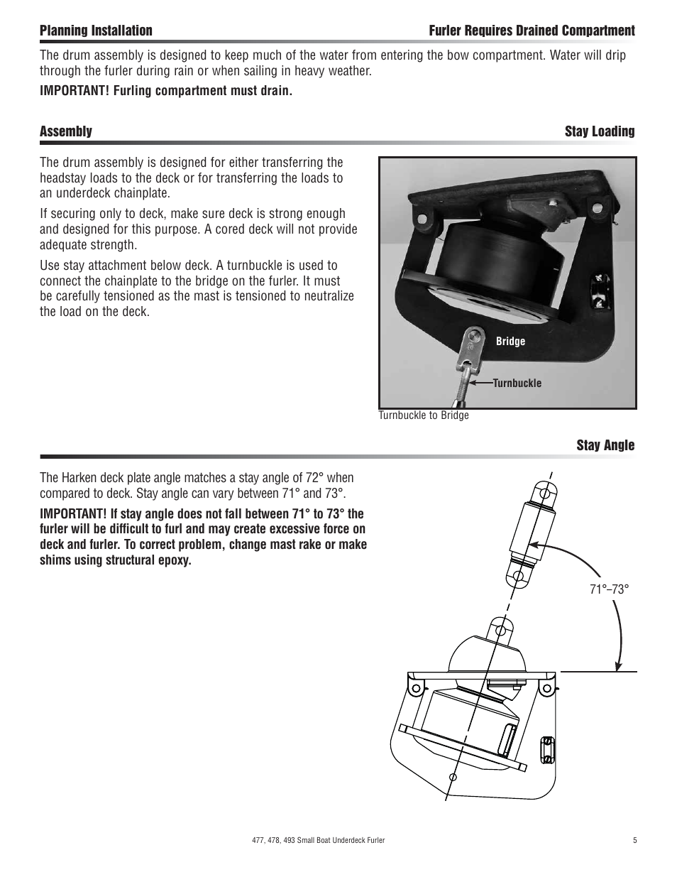 Harken 477 Small Boat underdeck furling User Manual | Page 5 / 16