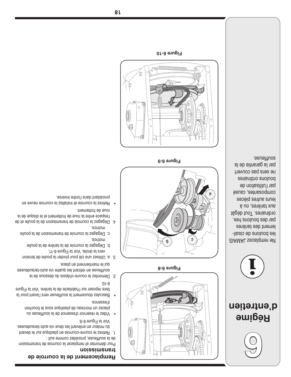 Régime d’entretien | Cub Cadet Two Stage Snow Thrower User Manual | Page 35 / 52