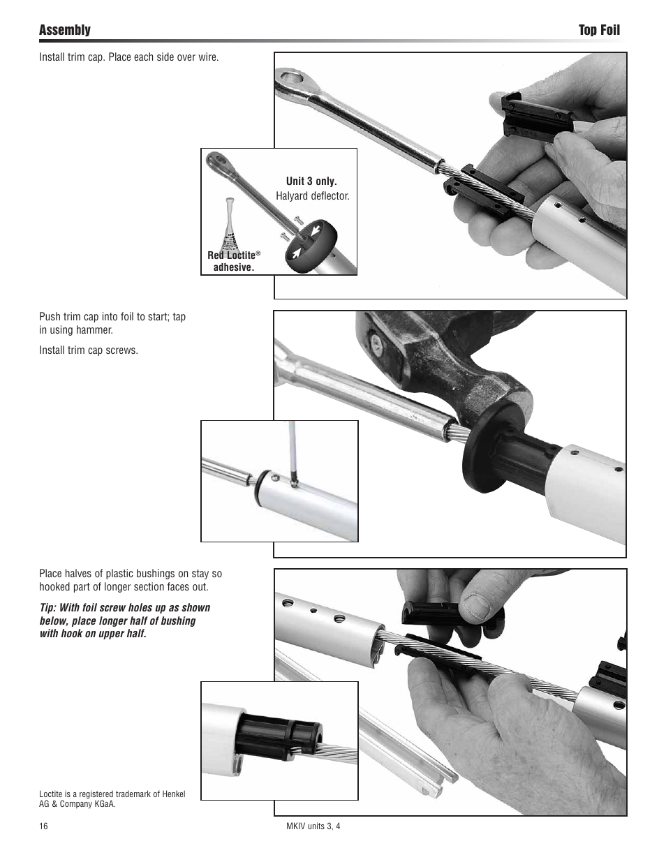 Assembly top foil | Harken 7413.10 MKIV Jib Reefing & Furling built after Feb. 2009 User Manual | Page 16 / 44