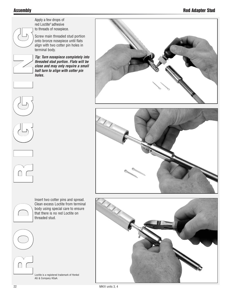 Rod rigging | Harken 7413.10 MKIV Jib Reefing & Furling built after Feb. 2009 User Manual | Page 22 / 44