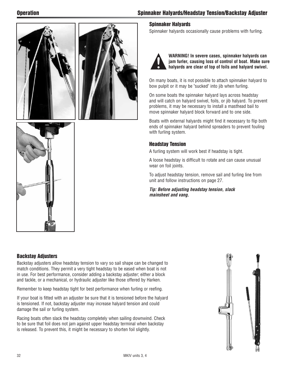 Harken 7413.10 MKIV Jib Reefing & Furling built after Feb. 2009 User Manual | Page 32 / 44