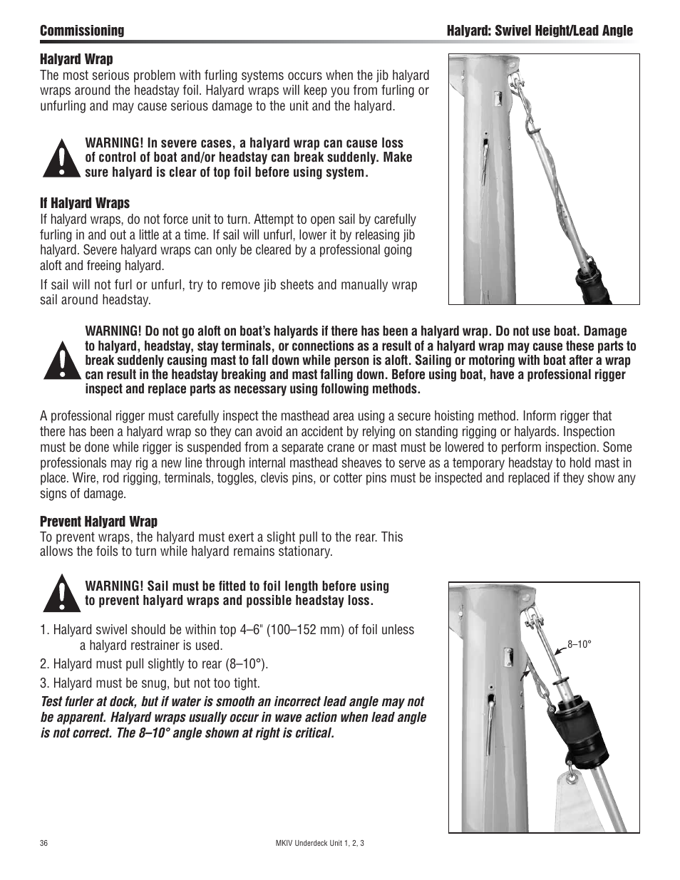 Harken 7411.11 1/2 MKIV Jib Reefing & Furling User Manual | Page 36 / 56