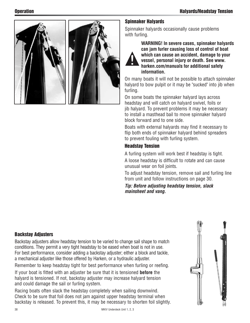 Harken 7411.11 1/2 MKIV Jib Reefing & Furling User Manual | Page 38 / 56