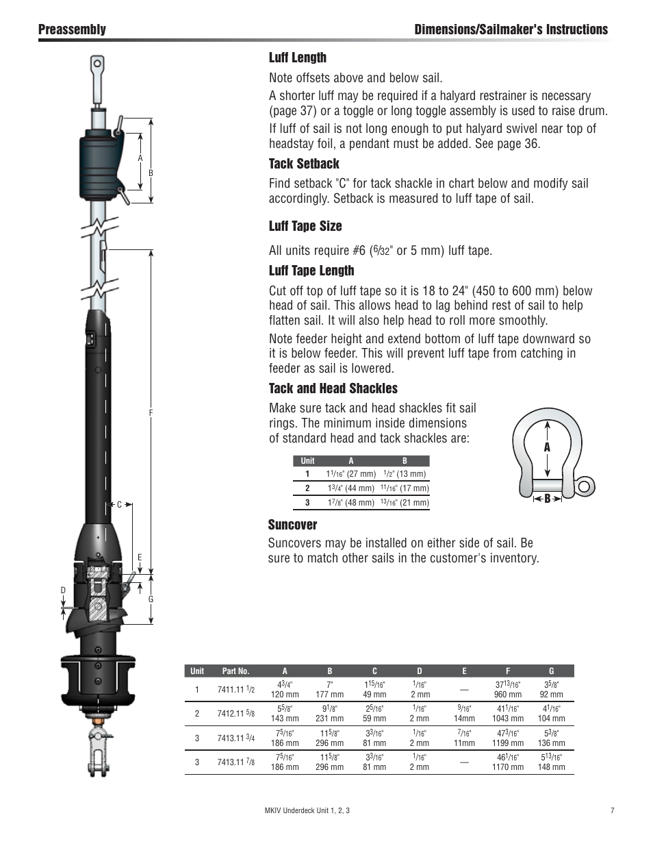 Harken 7411.11 1/2 MKIV Jib Reefing & Furling User Manual | Page 7 / 56