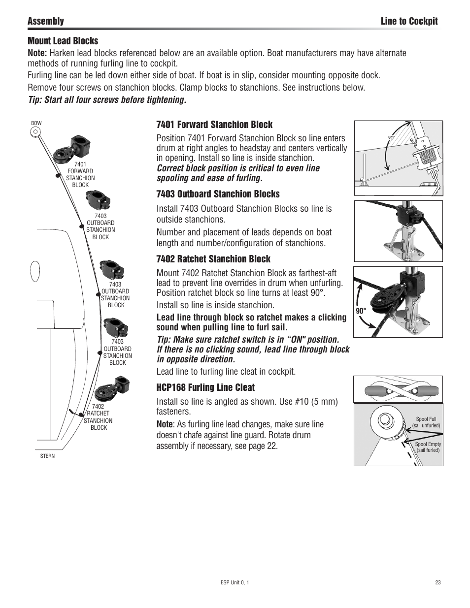 Harken 7320.10 ESP Jib Reefing & Furling User Manual | Page 23 / 36
