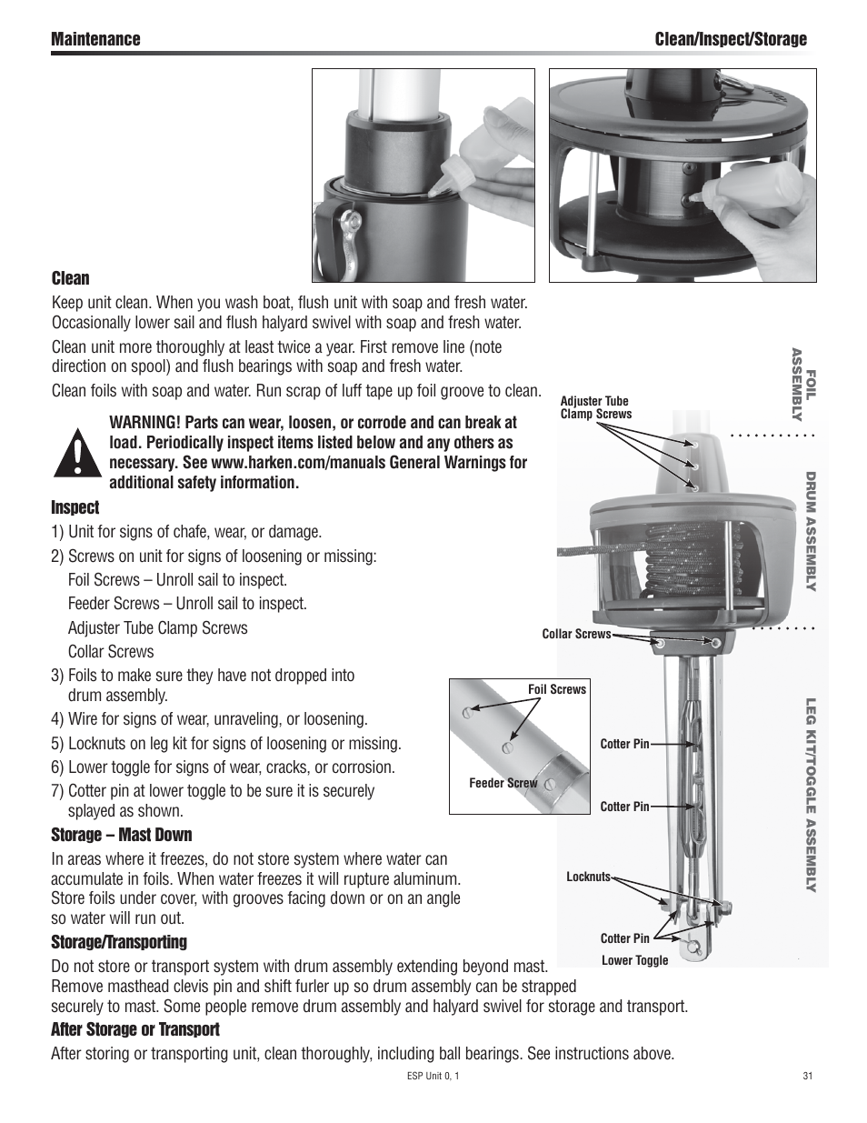Harken 7320.10 ESP Jib Reefing & Furling User Manual | Page 31 / 36