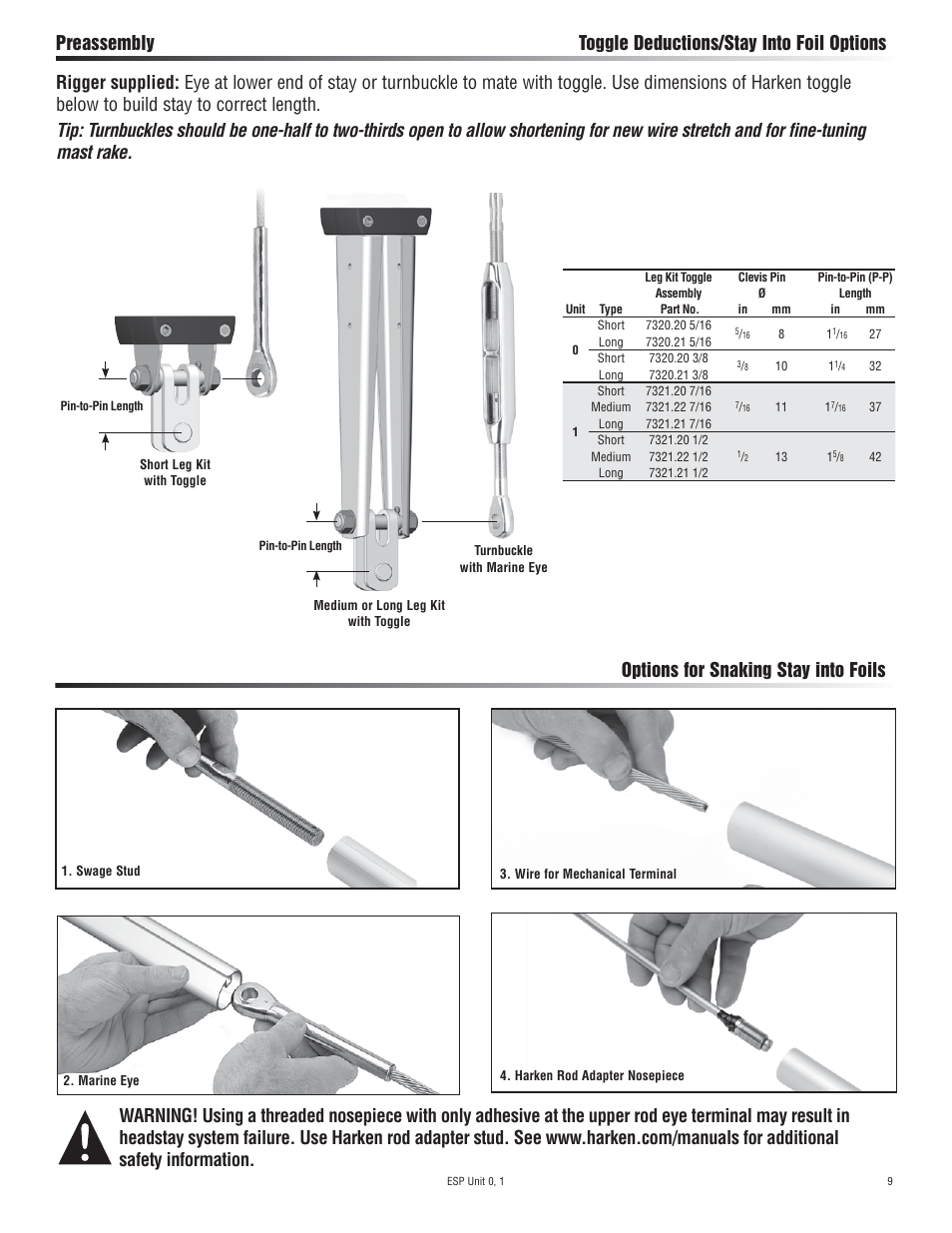 Harken 7320.10 ESP Jib Reefing & Furling User Manual | Page 9 / 36
