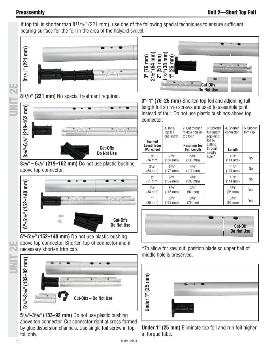 Unit 2e, 221 mm) no special treatment required. 8, 221 mm) 8 | Harken 7412.13 12V MKIV Electric Jib Reefing & Furling User Manual | Page 10 / 48