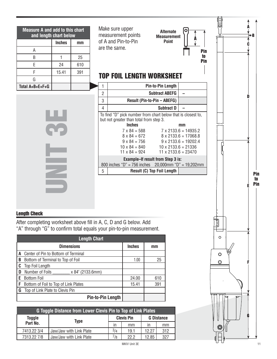 Unit 3e, Top foil length worksheet | Harken 7412.13 12V MKIV Electric Jib Reefing & Furling User Manual | Page 11 / 48