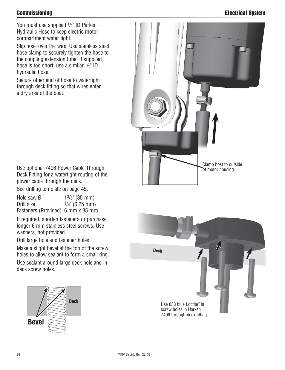 Bevel | Harken 7412.13 12V MKIV Electric Jib Reefing & Furling User Manual | Page 28 / 48