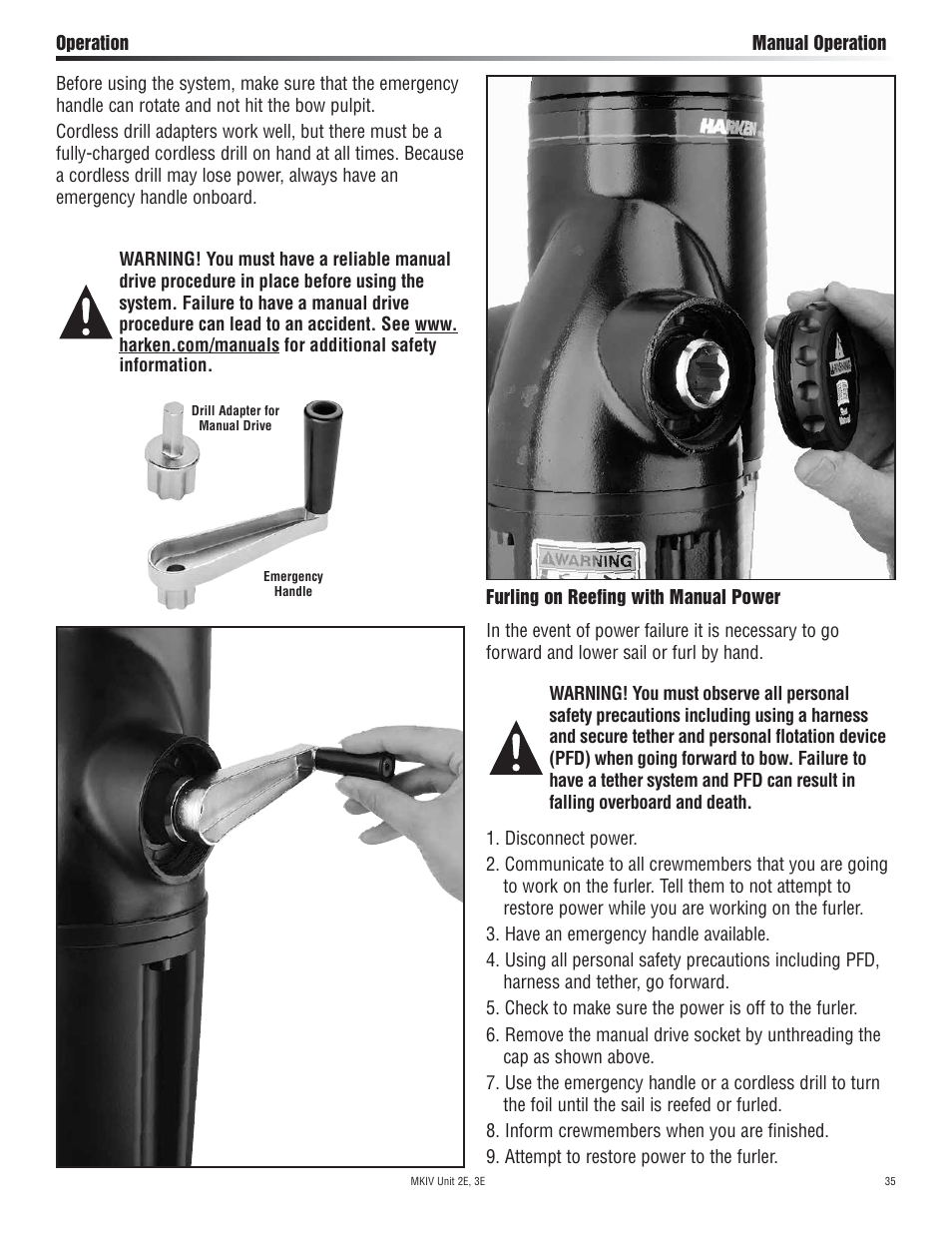 Harken 7412.13 12V MKIV Electric Jib Reefing & Furling User Manual | Page 35 / 48