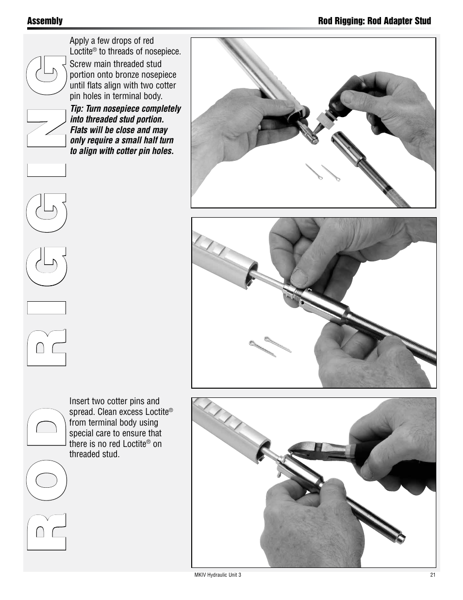 Rod rigging | Harken 7413.15 MKIV Hydraulic Jib Reefing & Furling User Manual | Page 21 / 40