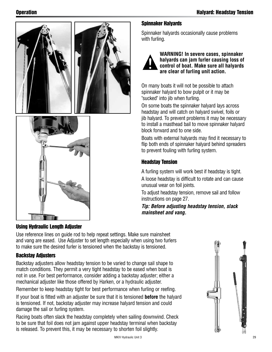 Harken 7413.15 MKIV Hydraulic Jib Reefing & Furling User Manual | Page 29 / 40