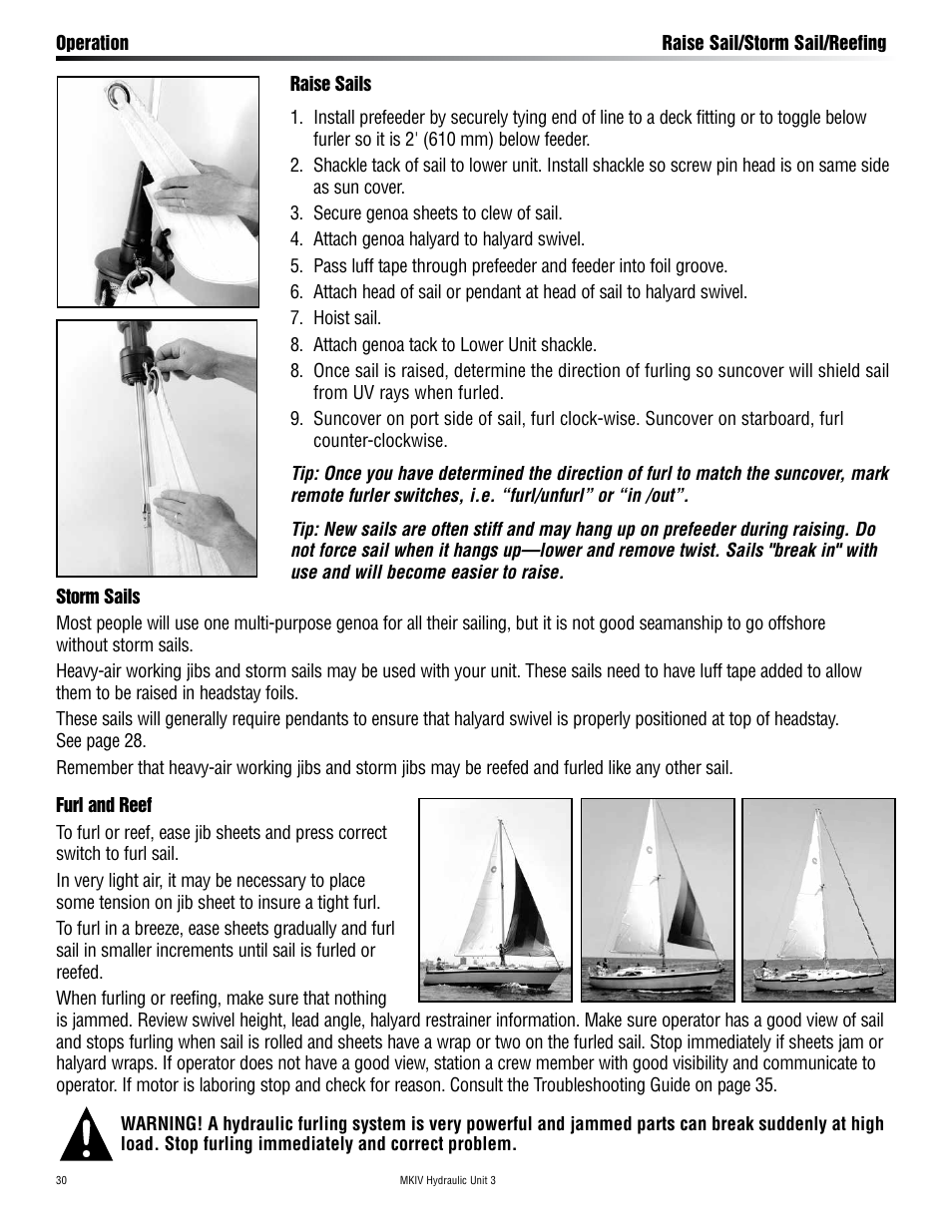 Harken 7413.15 MKIV Hydraulic Jib Reefing & Furling User Manual | Page 30 / 40