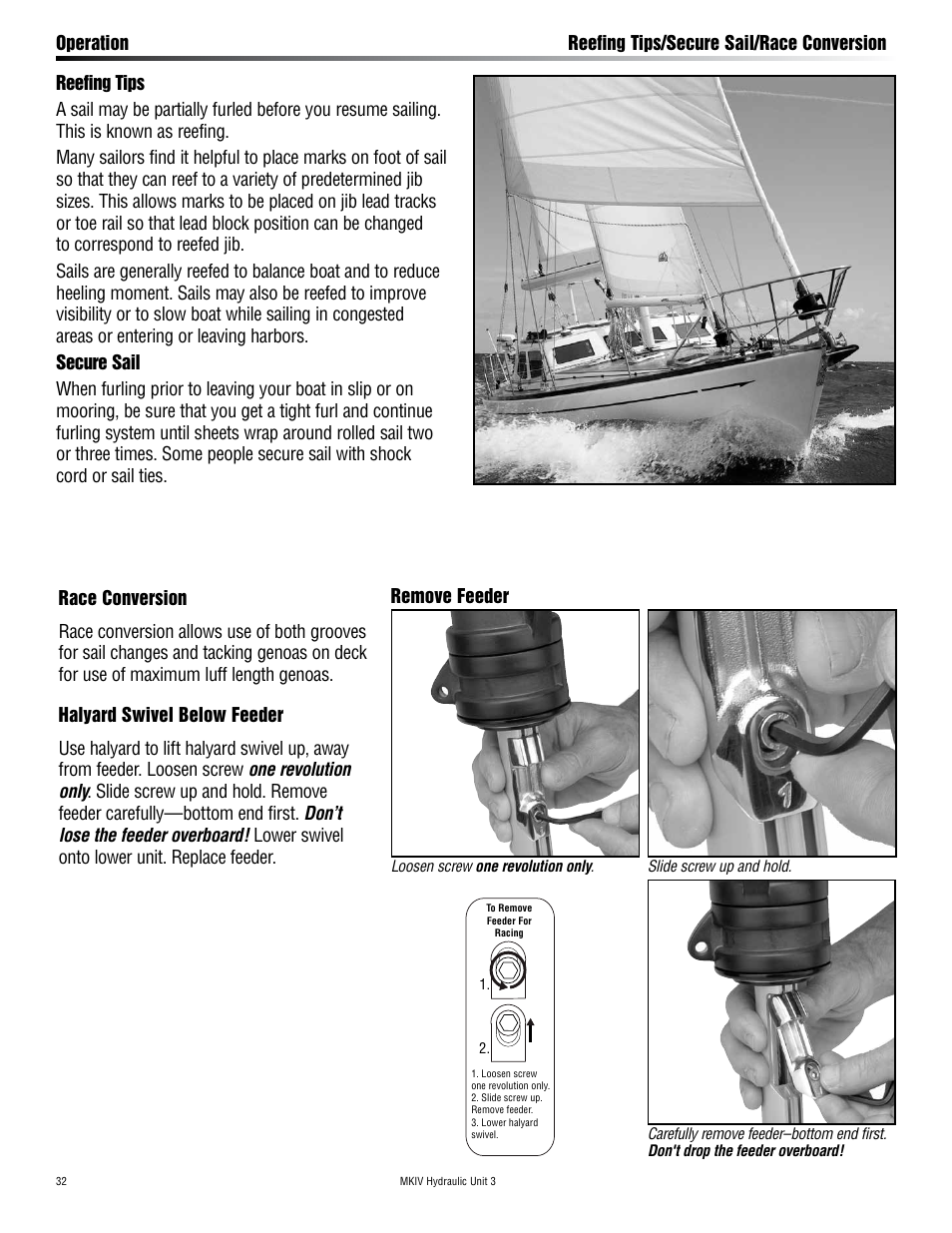 Harken 7413.15 MKIV Hydraulic Jib Reefing & Furling User Manual | Page 32 / 40