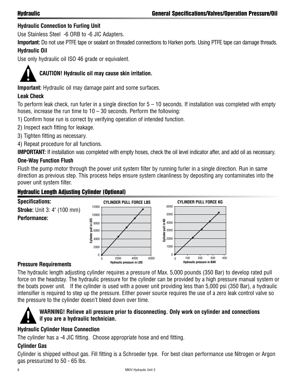 Harken 7413.15 MKIV Hydraulic Jib Reefing & Furling User Manual | Page 8 / 40