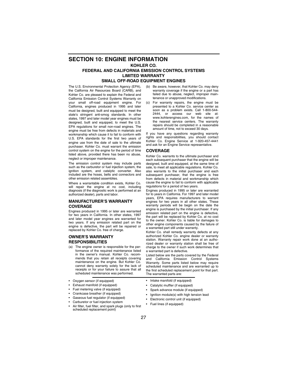 Cub Cadet 3235 User Manual | Page 27 / 44