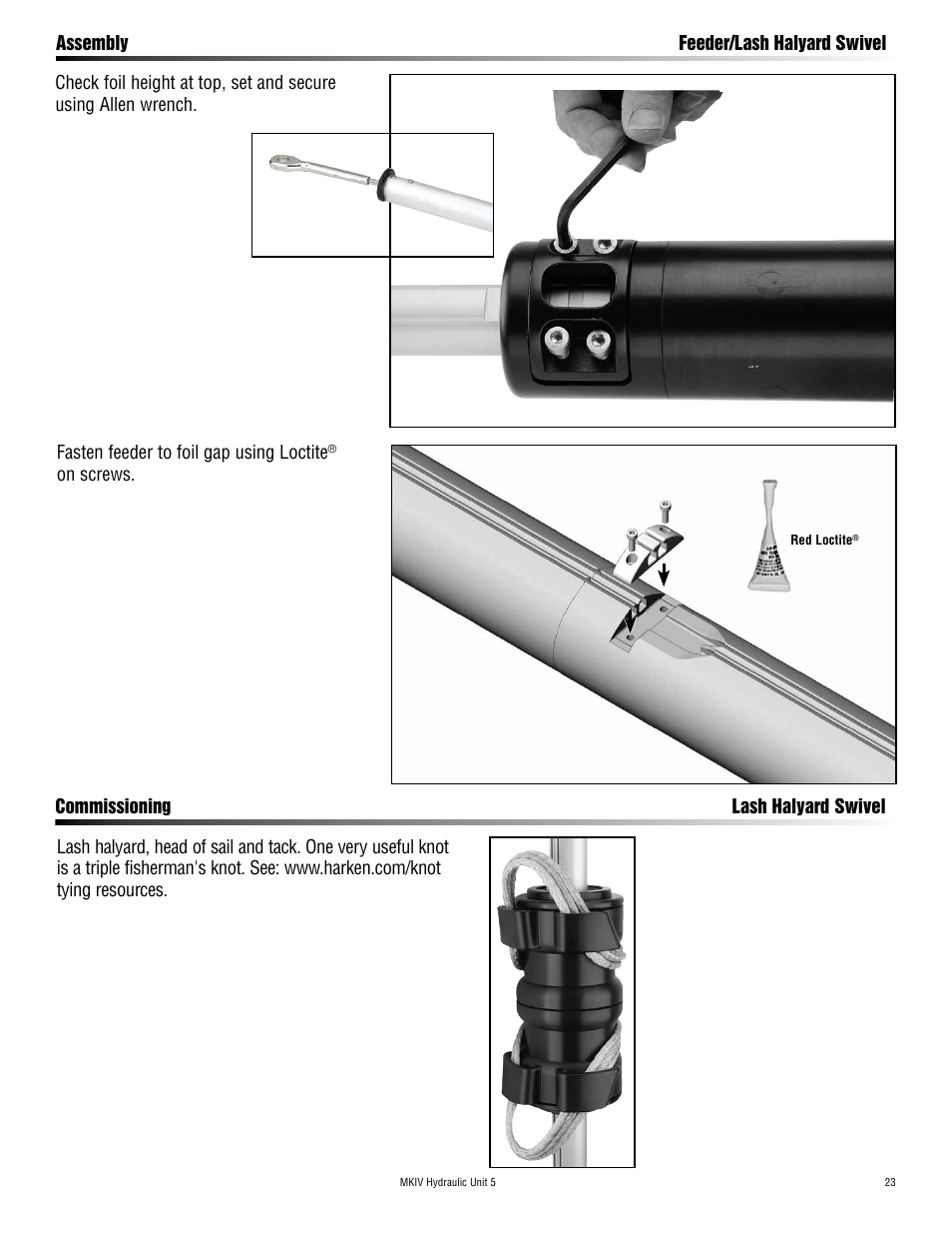 Harken 7415.15S MKIV Hydraulic Jib Reefing & Furling User Manual | Page 23 / 36