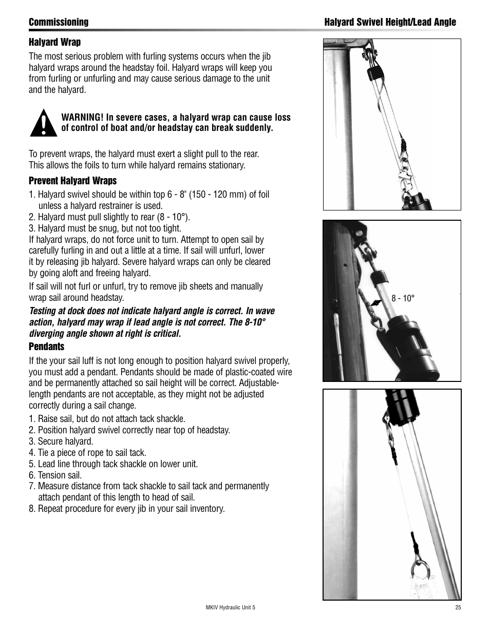 Harken 7415.15S MKIV Hydraulic Jib Reefing & Furling User Manual | Page 25 / 36