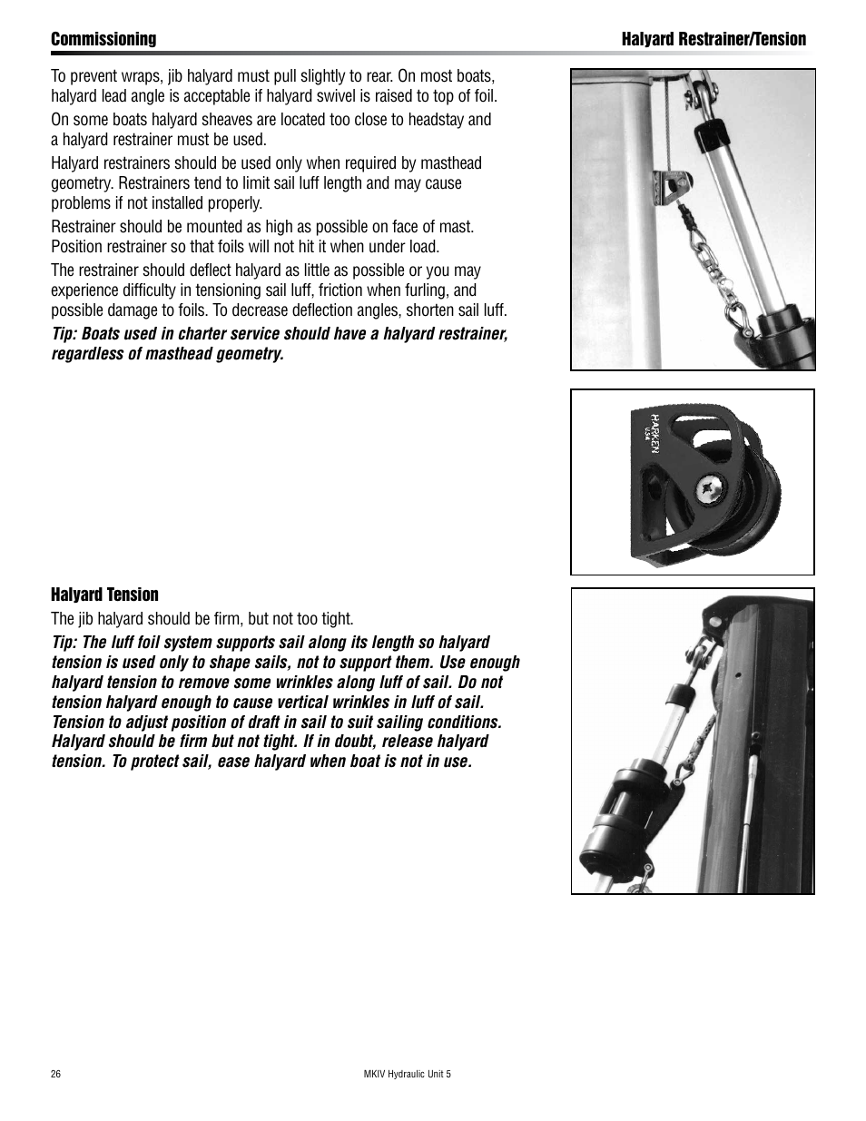 Harken 7415.15S MKIV Hydraulic Jib Reefing & Furling User Manual | Page 26 / 36