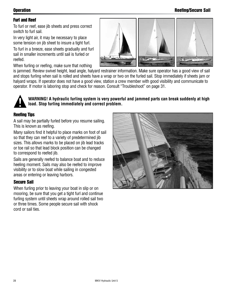 Harken 7415.15S MKIV Hydraulic Jib Reefing & Furling User Manual | Page 28 / 36