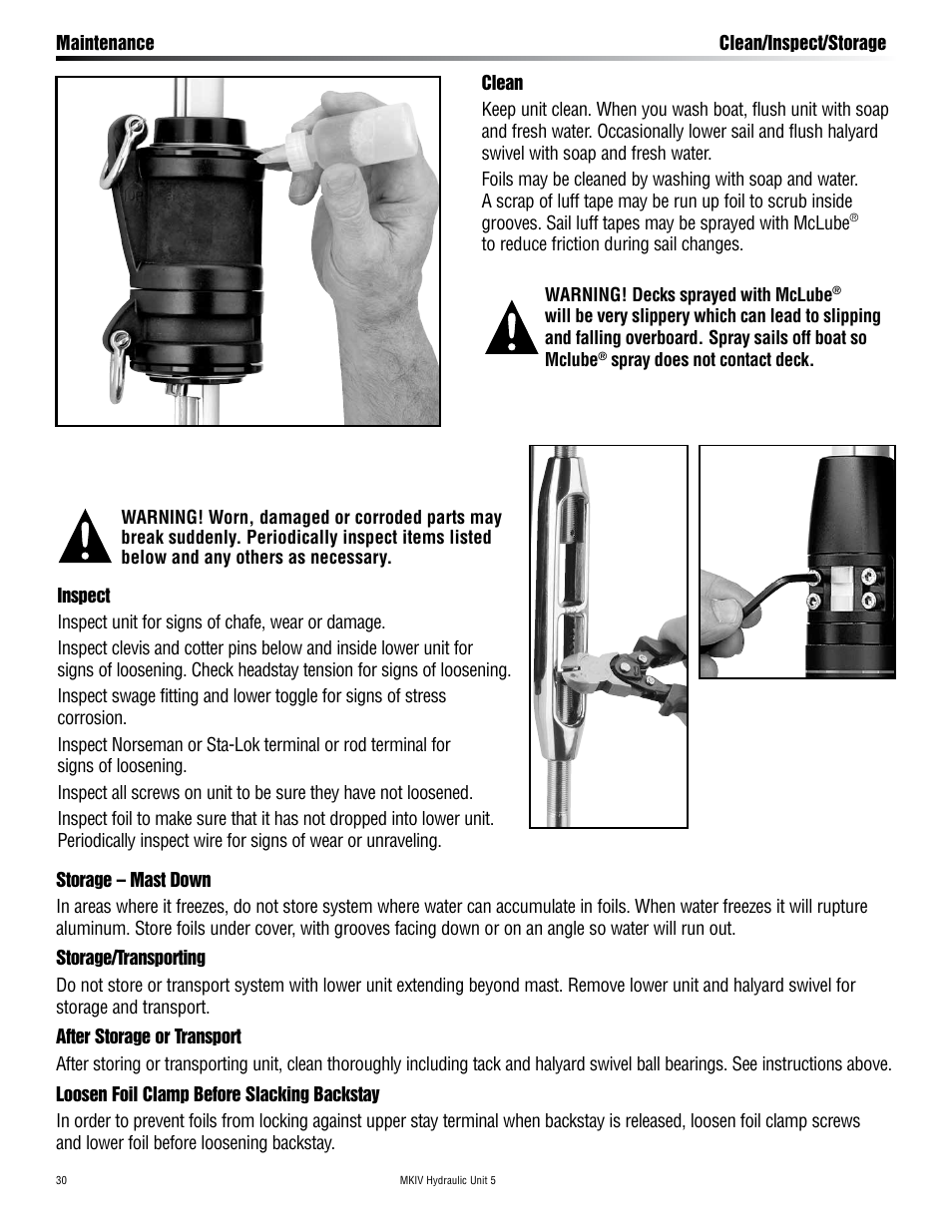 Harken 7415.15S MKIV Hydraulic Jib Reefing & Furling User Manual | Page 30 / 36