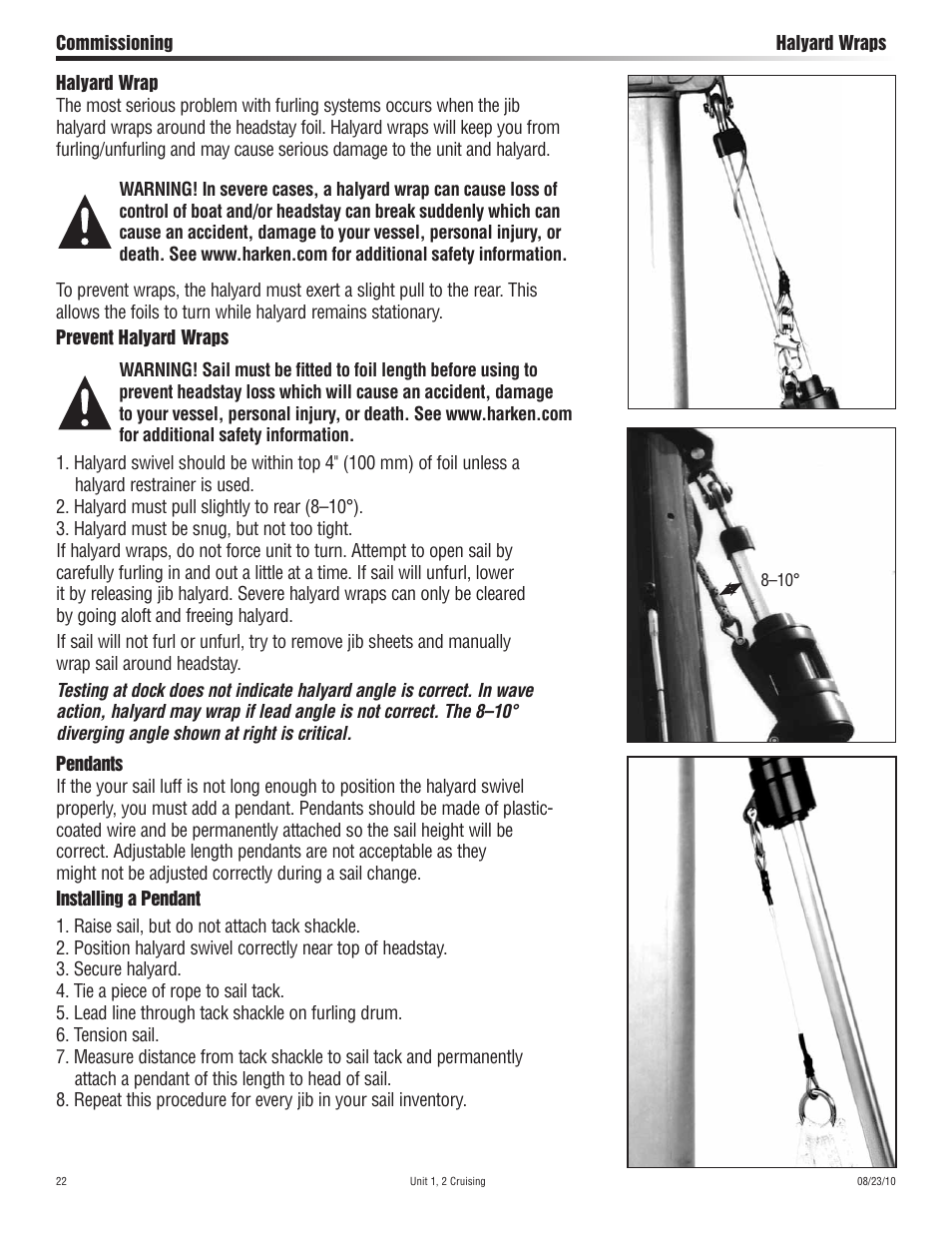 Harken 7311.10 Cruising Jib Reefing & Furling User Manual | Page 22 / 36