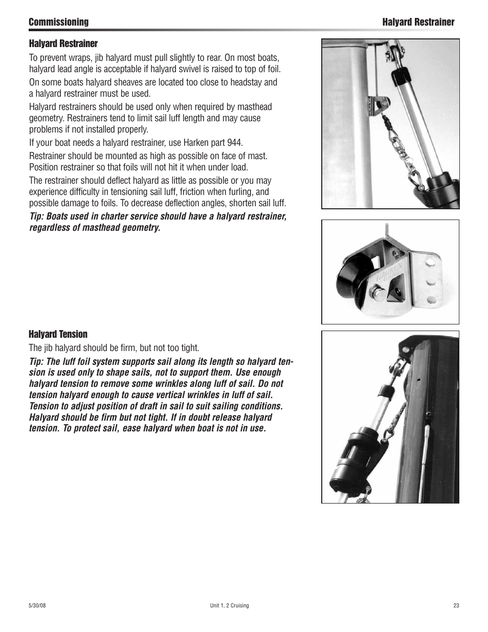 Harken 7311.10 Cruising Jib Reefing & Furling User Manual | Page 23 / 36