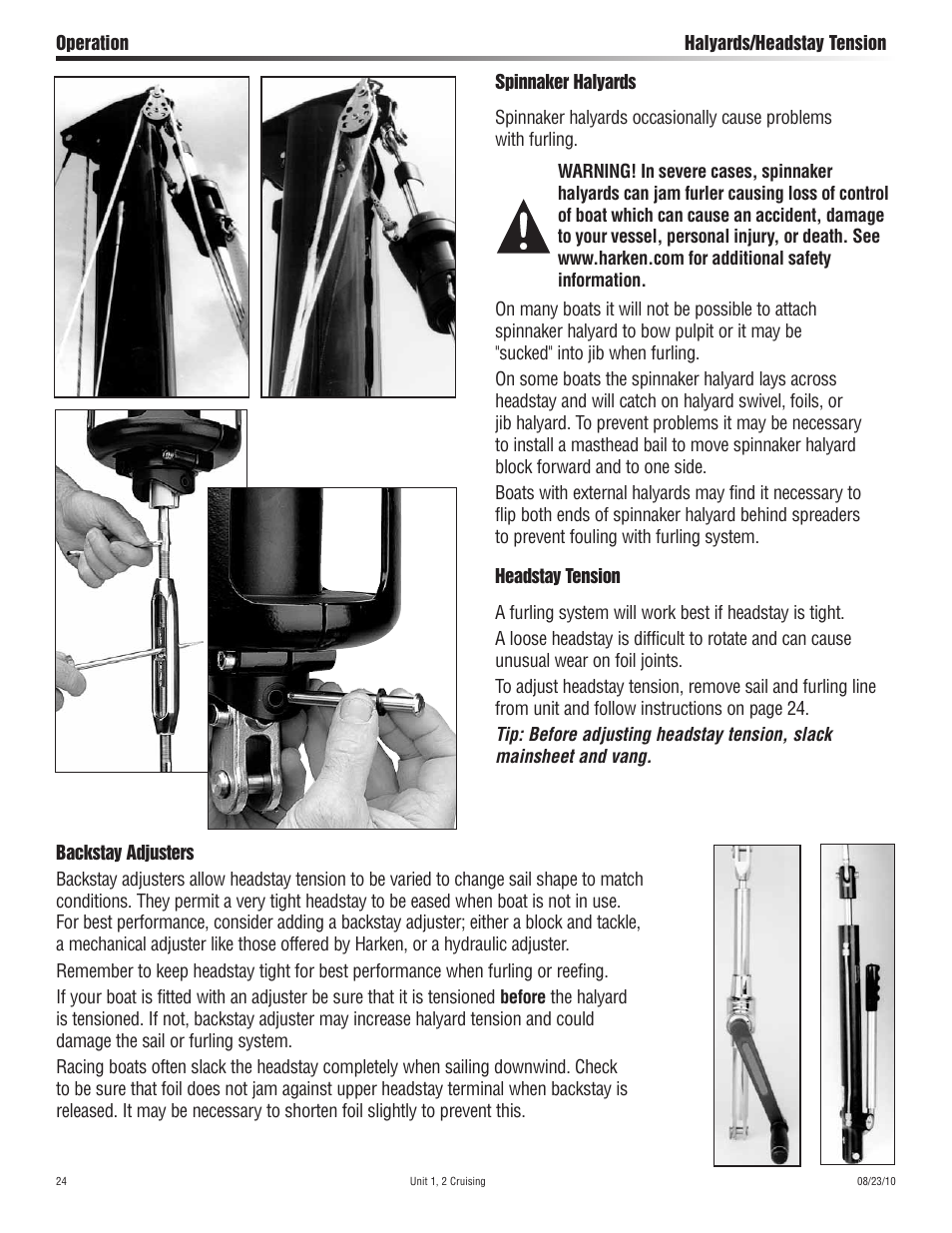 Harken 7311.10 Cruising Jib Reefing & Furling User Manual | Page 24 / 36
