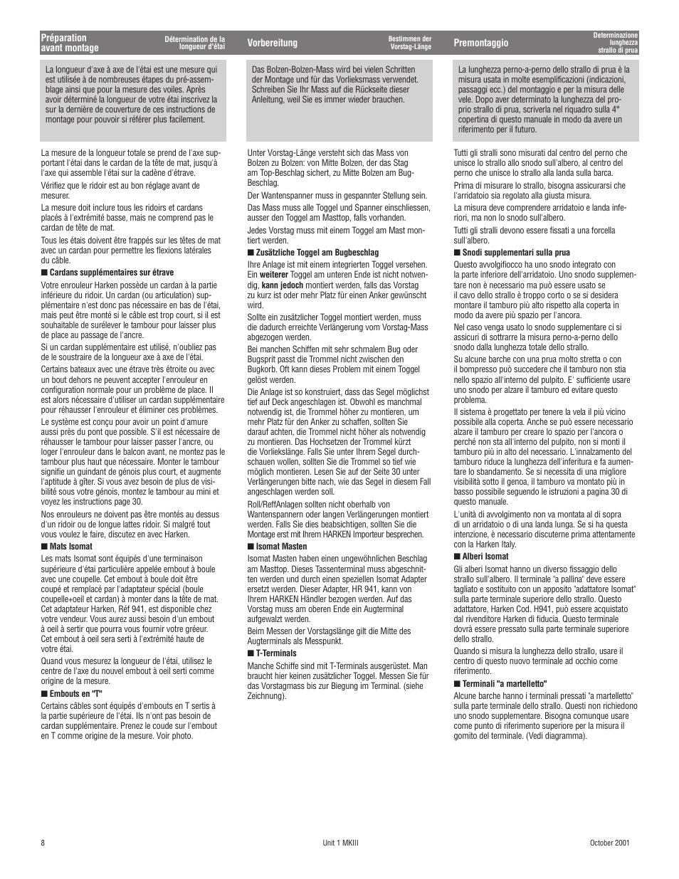 Harken 882 MKIII Jib Reefing & Furling User Manual | Page 15 / 79