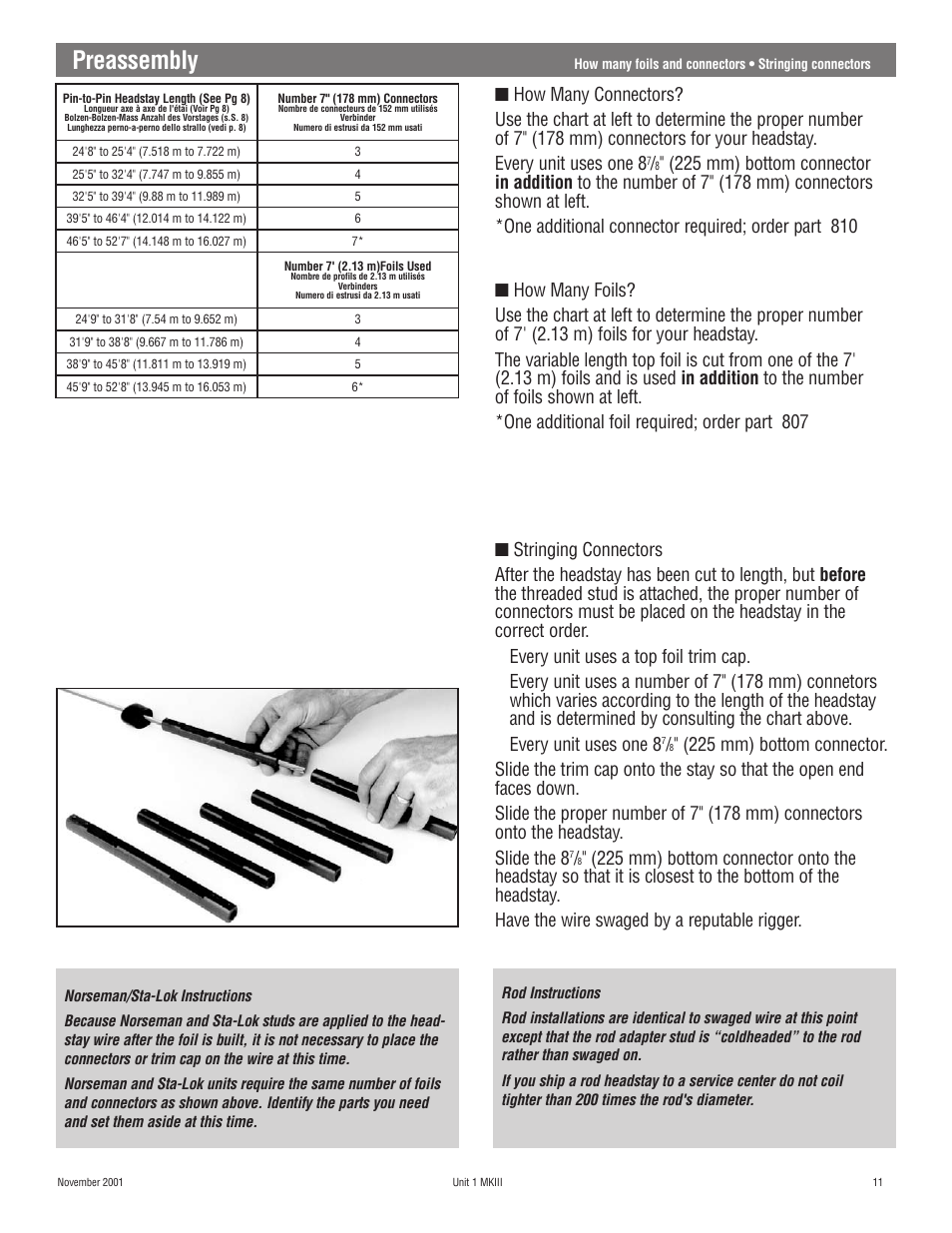 Preassembly | Harken 882 MKIII Jib Reefing & Furling User Manual | Page 22 / 79