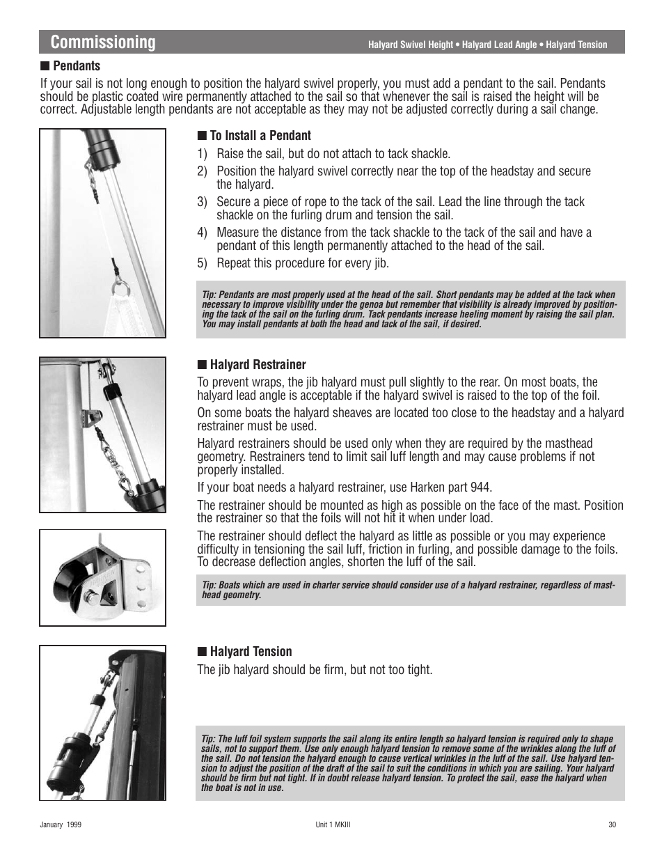 Commissioning | Harken 882 MKIII Jib Reefing & Furling User Manual | Page 60 / 79