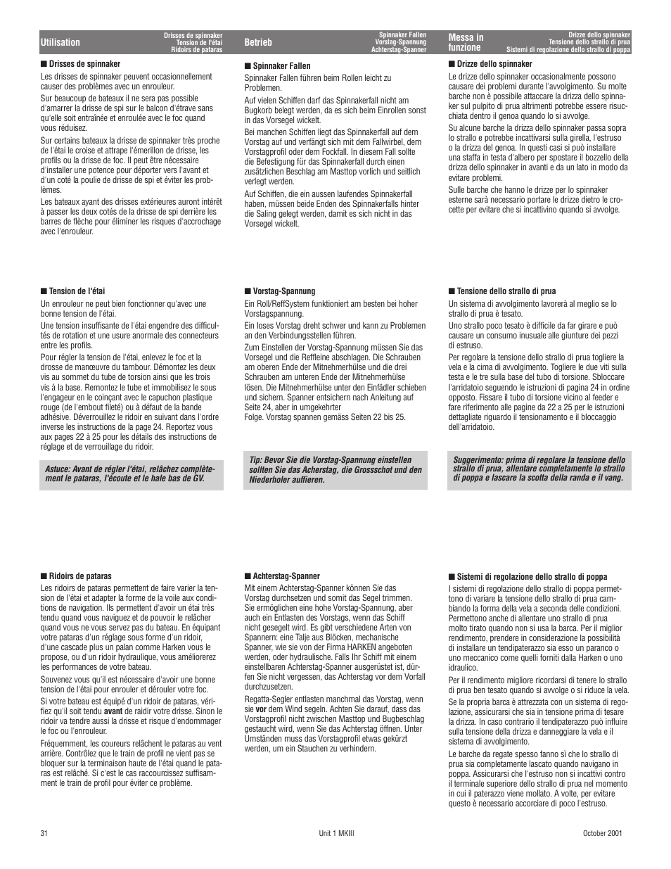 Harken 882 MKIII Jib Reefing & Furling User Manual | Page 61 / 79
