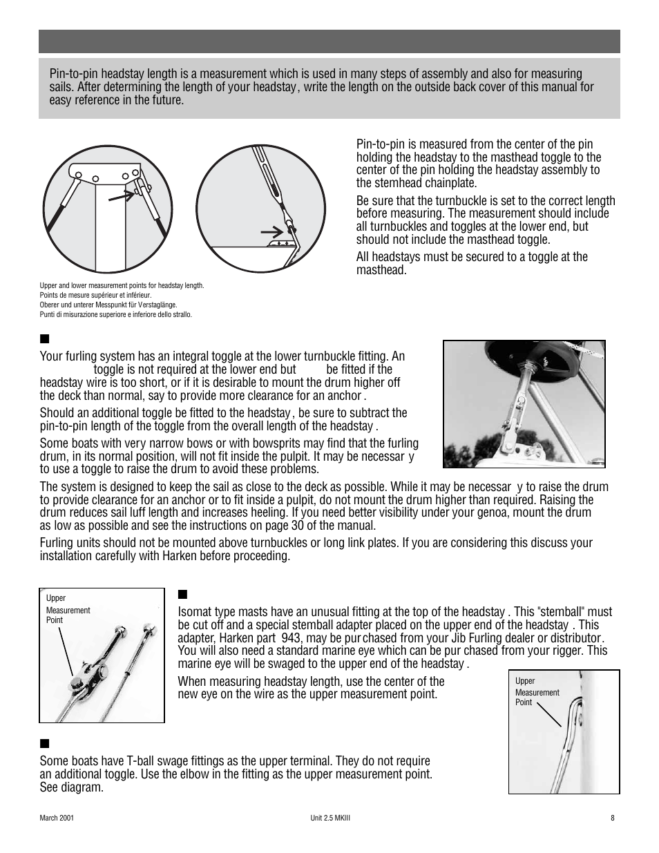 Preassembly | Harken 948 MKIII Jib Reefing & Furling User Manual | Page 15 / 78