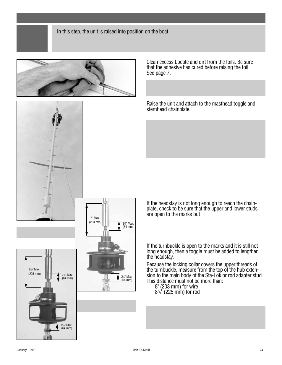 Assembly, Rod wire, 225 mm) for rod | Harken 948 MKIII Jib Reefing & Furling User Manual | Page 47 / 78