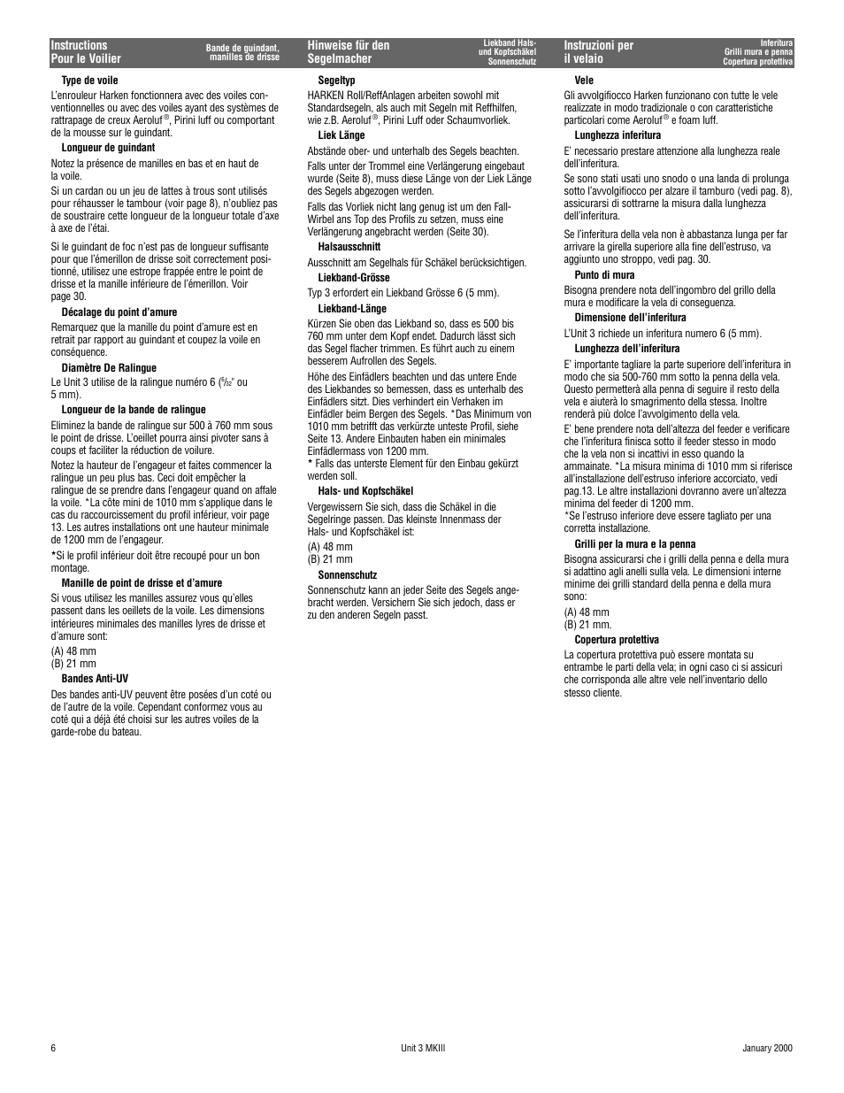 Harken 1036 MKIII Jib Reefing & Furling User Manual | Page 10 / 78
