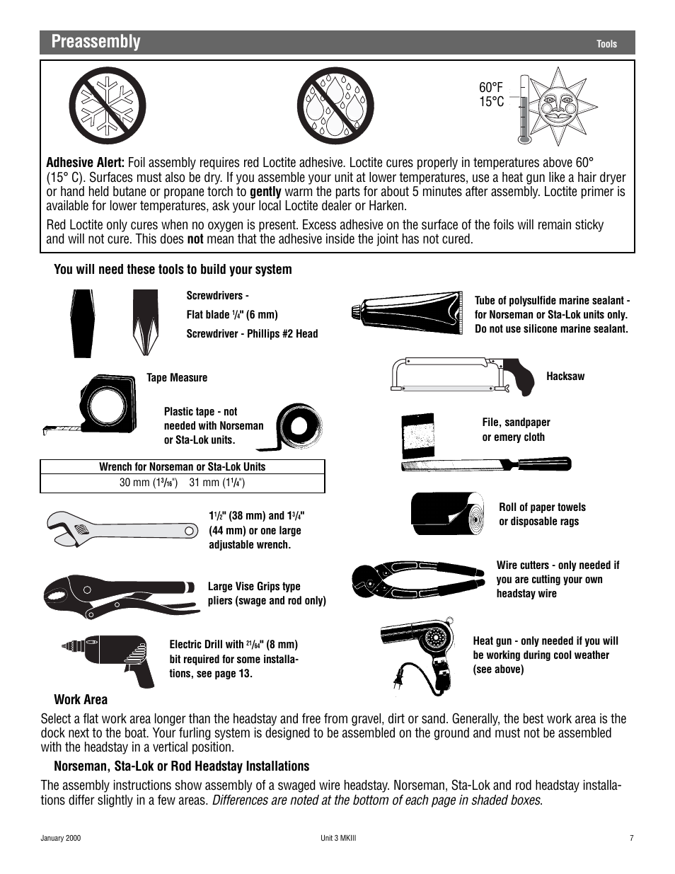 Preassembly, 60°f 15°c | Harken 1036 MKIII Jib Reefing & Furling User Manual | Page 13 / 78