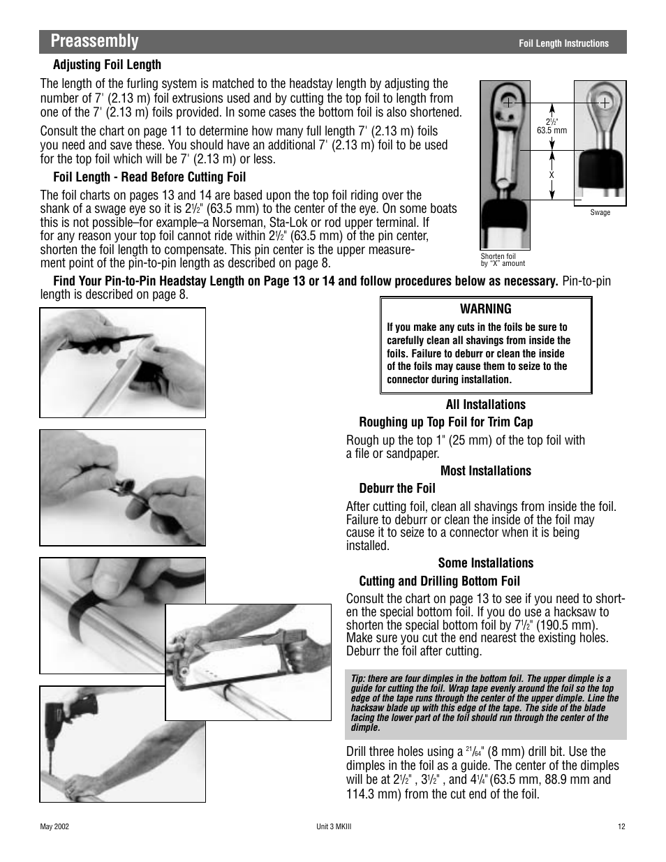 Preassembly | Harken 1036 MKIII Jib Reefing & Furling User Manual | Page 23 / 78